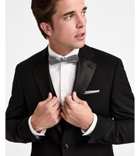  450 NEW CALVIN KLEIN Mens 38R Black Slim Tuxedo Blazer Sport Coat Suit Jacket