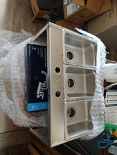 NSF Stainless Steel Commercial Food Truck Three-Compartment Sink 77"W