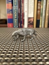 Vintage 1960's MPC Silver Smilodon Plastic Prehistoric Animal Dinosaur Figure