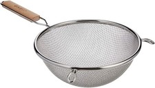 Winco MS3A-8D Strainer with Double Fine Mesh, 8-Inch Diameter