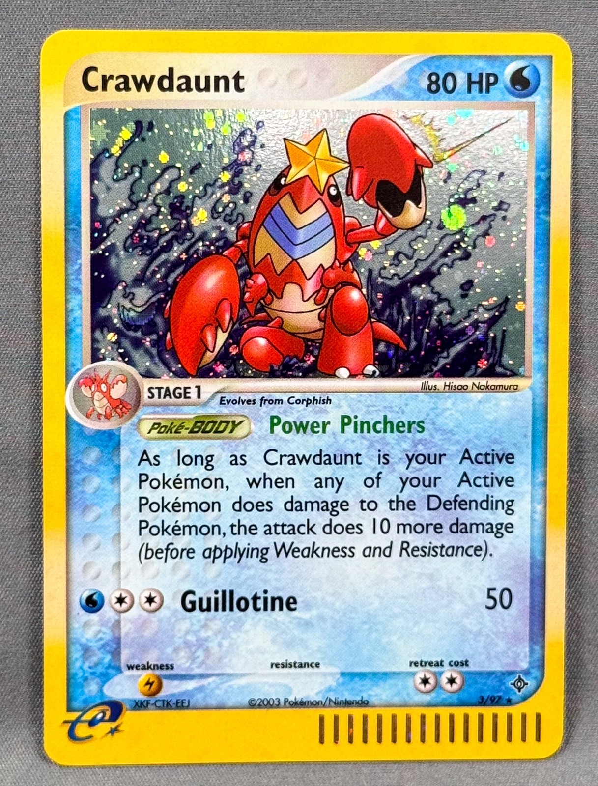 NM Crawdaunt 3/97 Holo Rare Dragon Pokemon Hisao Nakamura