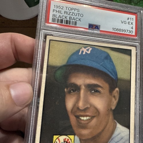 1952 Topps Phil Rizzuto #11 Black Back PSA 4 New York Yankees MVP HOF Scooter - Bild 3 von 24
