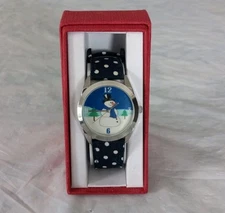 MZ Berger And Co. Holiday Christmas Snowman Watch Needs Battery