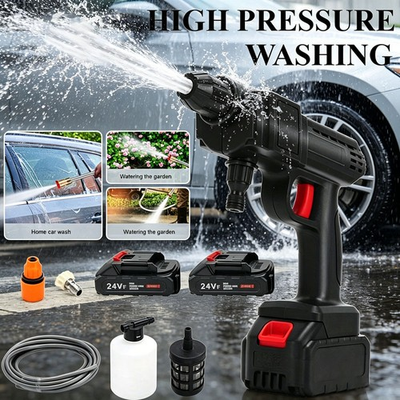 #ad Electric Cordless High Pressure Washer Portable Power Cleaner Kit With 2 Nozzle $25.99