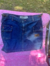 vintage 1990s/y2k american eagle outfitters size 6 blue jean skirt