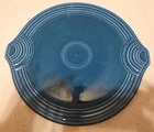 Fiestaware 12" x 11" Fiesta HCL Baby Blue Handled Cake Serving Plate Platter