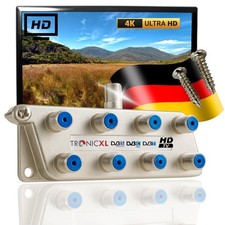 8fach SAT Antennen DVBC DVBS DVBT Kabel BK Verteiler Splitter Antennenverteiler