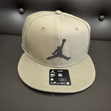 Size M/L Jordan Air Pro Jumpman Snapback Hat Cap Olive/Black FV5296-223 NWT