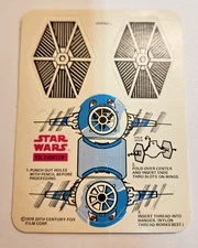 1978 Star Wars General. Mills Cereal Adpac Punch Out Tie Fighter