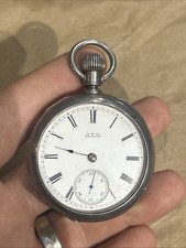 1887 Waltham Wm. Ellery Coin Silver Pocket Watch. Not Running No Crystal