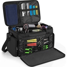 TORIBIO Large Capacity Hairdresser Bag with Adjustable Dividers, Barber Carry...