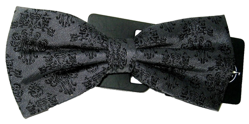 Disney Park 100% Silk Mens Bow Tie Haunted Mansion Wallpaper Novelty Necktie New - Picture 4 of 4