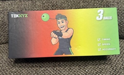 TEKXYZ Reflex Ball with 3 Difficulty Boxing Balls with Headband - New/Sealed