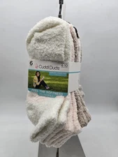 CUDDL DUDS 6 pairs Women's plushfill Grip Non Slip Slipper Socks low cut sz 4-10