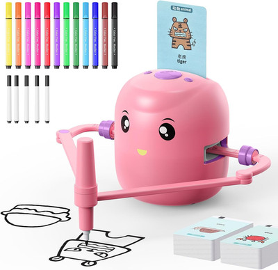 Interactive Educational Drawing Robot for Kids - Montessori Learning Toy with 15