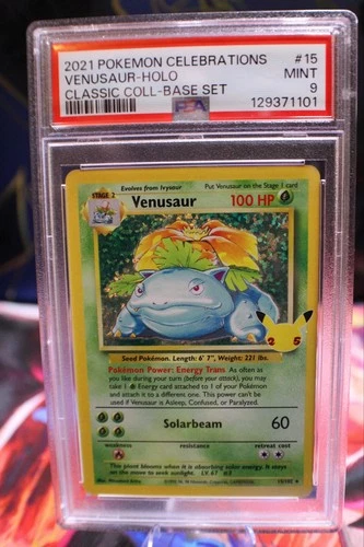2021 POKEMON CELEBRATIONS CLASSIC COLL #15 VENUSAUR-HOLO PSA 9 Mint