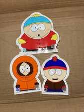 South Park 1997 Vintage Comedy Central Stickers, Set Of 3 Cartman, Stan, Kenny