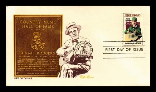 US COVER TUDOR HOUSE CACHET FIRST DAY OF ISSUE JIMMIE RODGERS SINGING BRAKEMAN