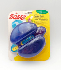Sassy FEEDING BOWL WITH SOFT TIP COLOR CHANGE SPOON EZ Grip Lid Sealed New