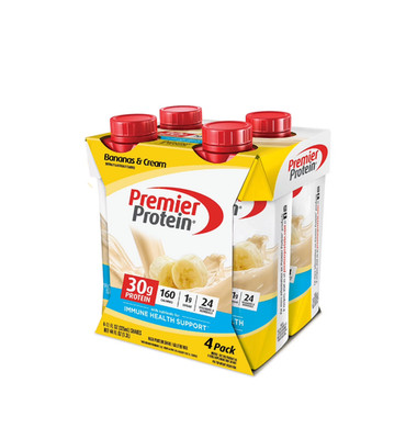 Premier Protein Shake, Bananas & Cream, 30g Protein, 11 Fl Oz, 4 Ct