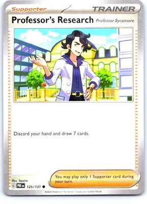 Professor's Research [Sycamore] 125/131 Prismatic Evolutions Pokemon NM