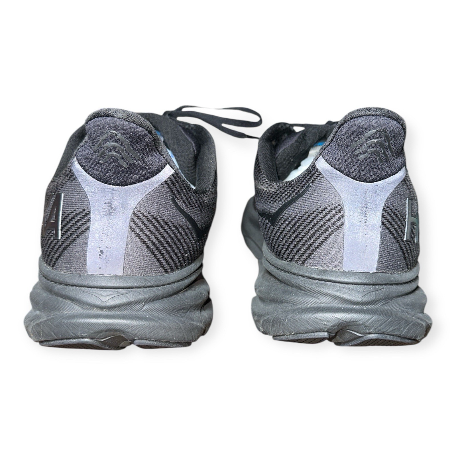 Hoka One One Clifton 9 Black Gray Low Top Men's Running Athletic Shoes size 15D thumbnail 2