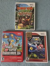 Wii Lot | Super Mario Galaxy, New Super Mario Bros, DK Country Returns | CIB 