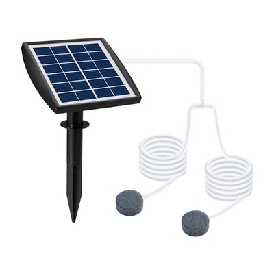 Solar Sauerstoffpumpe 6V 2W Wasserdicht Mit 8.2ft Schlauch & 2 Pcs Air Stone
