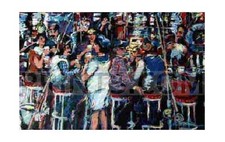 James Talmadge Bar at Malibu Pier - Figurative Hand Pulled Serigraph