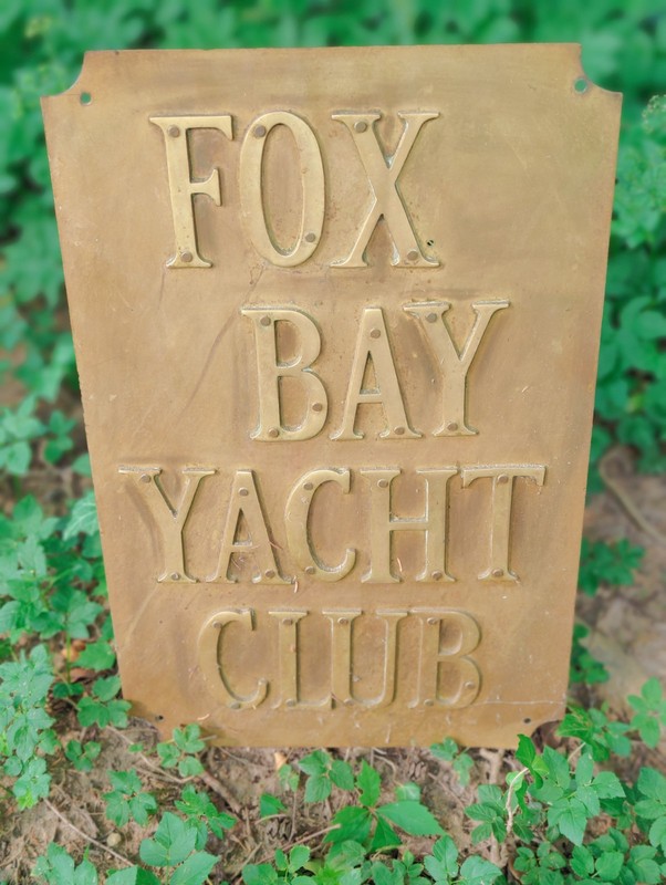 Fox Bay Yacht Club Brass Sign