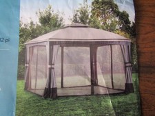For Living Promenade Gazebo New Replacement Walls & Netting (088-2027-8) Grey