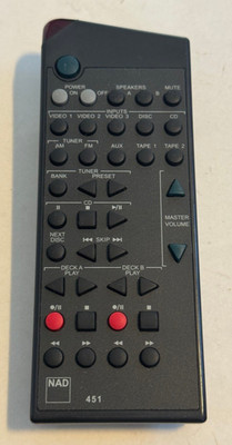 Original NAD Fernbedienung 451 Remote Control Unit