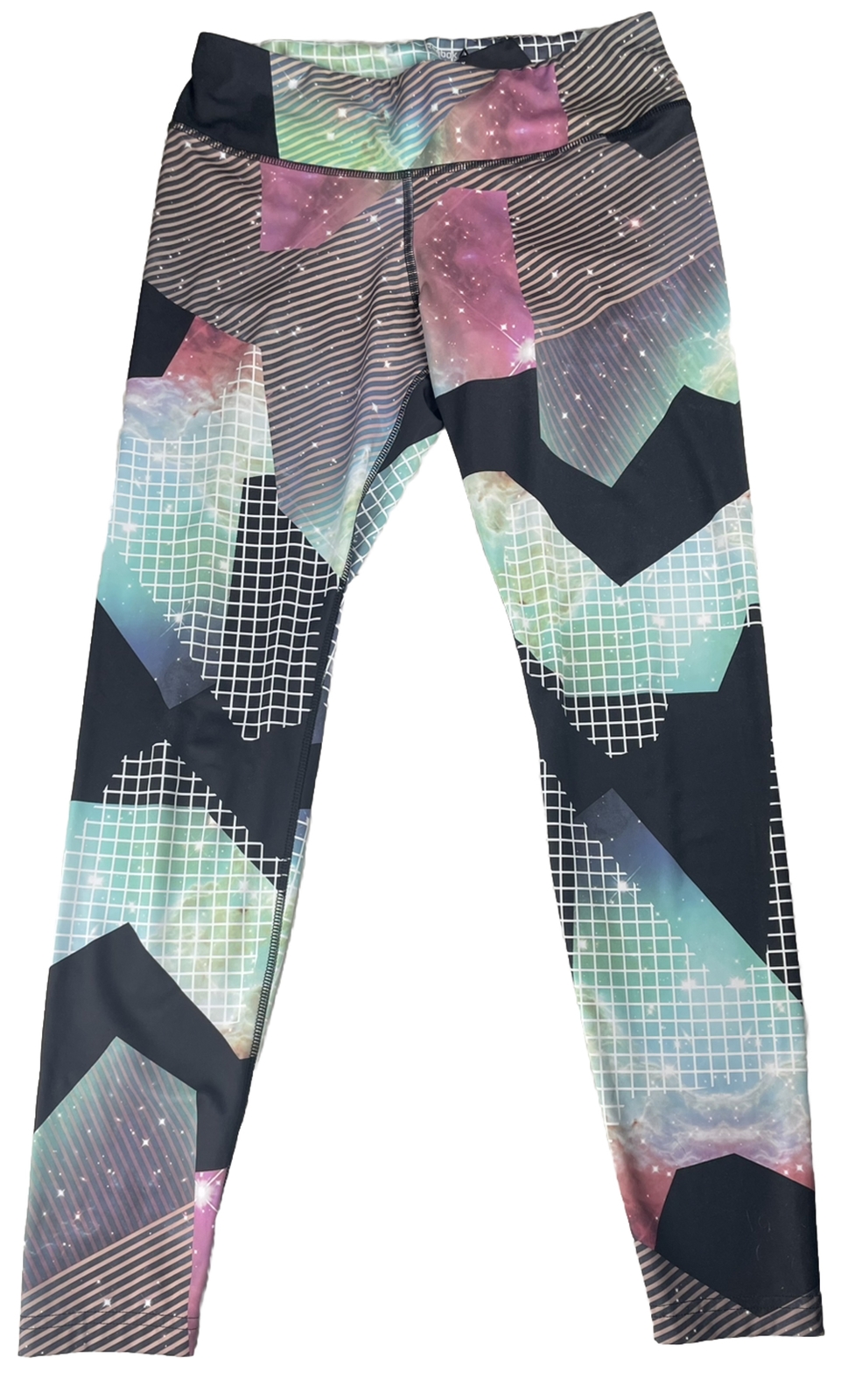 Reebok Cosmos Lux Bold Speedwick Galaxy Training Leggings Size M