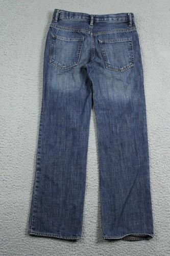 Gap Jeans Boys 12 Reg Blue Straight Leg Original Adjustable Waist Washout Denim - Picture 13 of 14