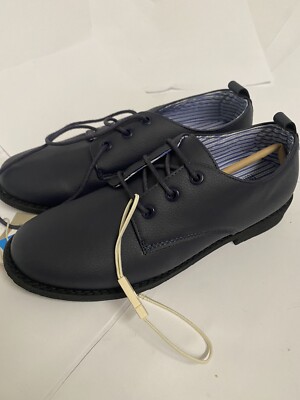 ZARA KIDS NAVY  Boys Derby Shoes With Laces pull tab baby USA 12 Kids B389
