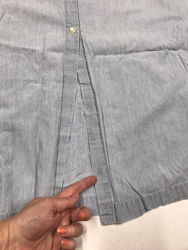 Vtg. 90s Eddie Bauer Embroidered Denim Button Down Modest Maxi Dress M Prairie - Picture 11 of 15