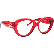 Gucci Vintage Sunglasses Frame Only GG 2408/S 4BY Crystal Red Cat Eye Italy 53mm