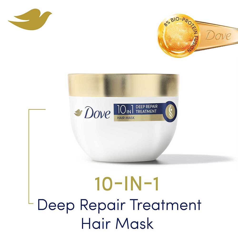 Dove 10 In 1 Deep Repair Treatment Hair Mask For Dry & Frizzy Hair