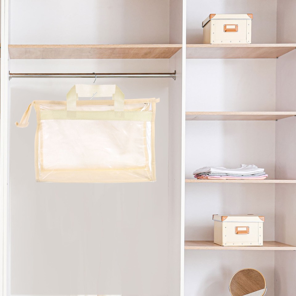 Handbag Dust Bags, Clear Purse Storage Organizer XL Size, Pink eBay