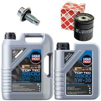 MotoröL Filter Set 4600 5W-30 Liqui Moly 6 Liter + Schraube FüR Opel Speedster