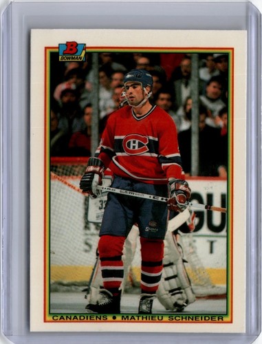 1990 Bowman Tiffany Mathieu Schneider #52 card