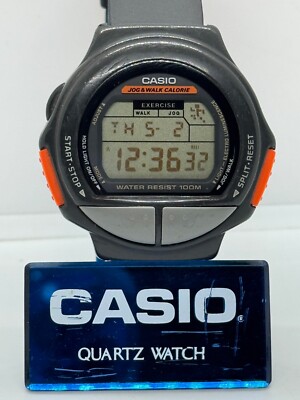 Casio JC-20 Module 1265 Vintage Alarm Wrist Watch Japan Jog&Walk