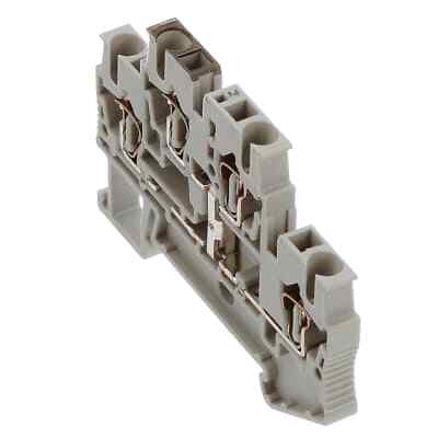 PHOENIX 3031539 Terminal Block DIN Rail Feed-Through Spring Cage 28-12 AWG Gray