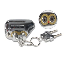 NEW DOUBLE LOCK 2 Keys Anti-theft Motorcycle Motorbike Scooter Disc Brake lock