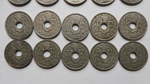 Lot x20 Pièces France 25 cts LINDAUER (entre 1917 et 1939) TOUTES DIFFERENTES - Picture 7 of 7