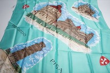 Ladies Vintage Acetate Scarf Venezia Made In Italy Ricordo Piza 100 ACETATE