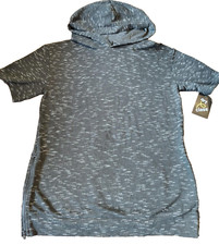 Art Class Black Speckled short sleeve side zipper Hoodie Boys XL 16