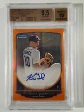 2013 Bowman Chrome Orange Ref Autograph Kevin Ziomek 15/25 BGS 9.5 w/10 Auto