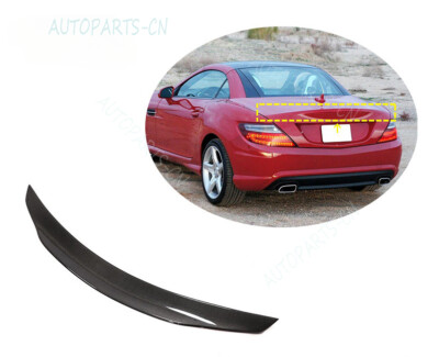 For Benz SLK-Class R172 10-2016 Real Carbon Rear Wing Spoiler Splitter ...