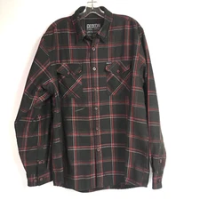 Dixxon Flannel Mens Large Shirt Snap On Tools Black Red Limited Edition FLAWS
